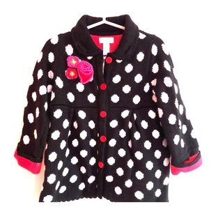 Polka dot baby sweater from Macy’s 24months